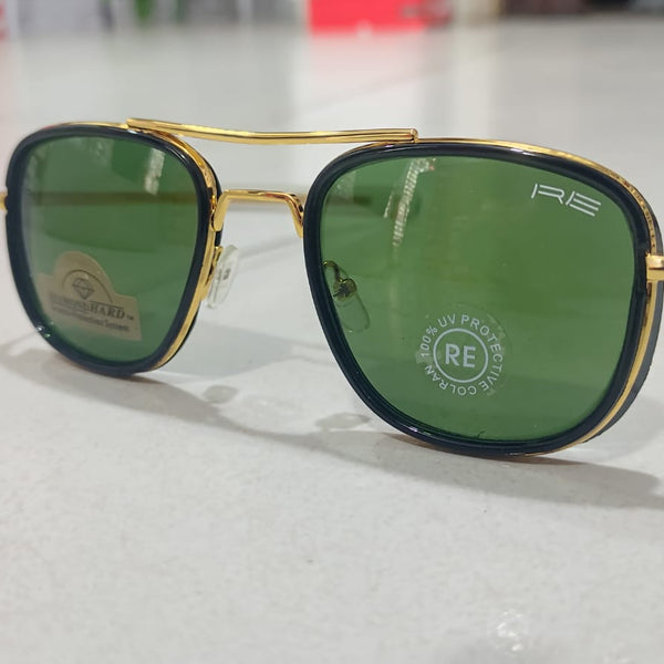 GREEN GLASSES WITH GOLDEN METAL FRAME (5.5-RANDOLPH ENG USA) BY RE