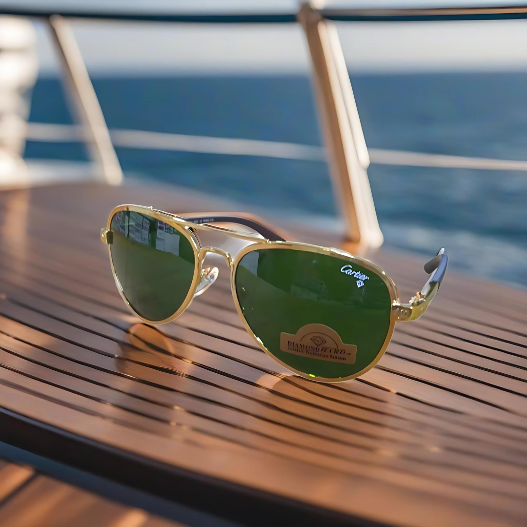 Cartier Golden Aviators + Frame for Prescription