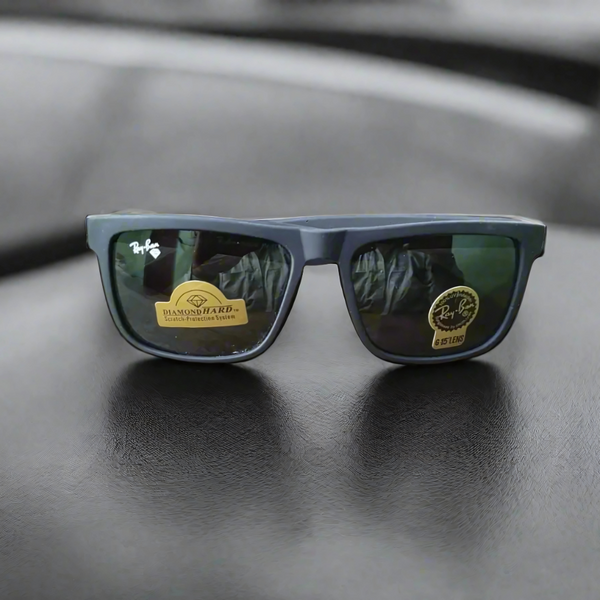 Rayban Black Wayfarer Design Matt Finish + Frame For Nazar