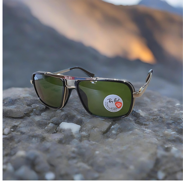 Blatic GREEN GLASSES WITH SILVER METAL FRAME (RB4413-64-14-145) ORIGINAL SHADES