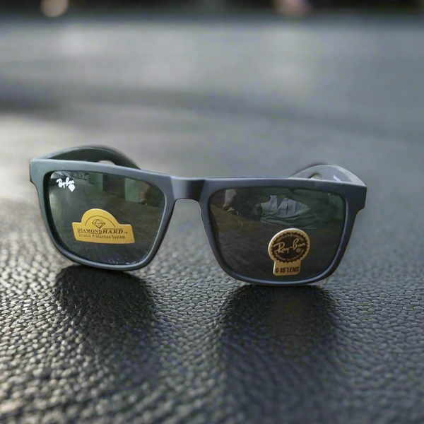 Rayban Black Wayfarer Design Matt Finish + Frame For Nazar