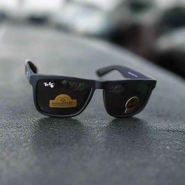 Rayban Black Wayfarer Design Matt Finish + Frame For Nazar