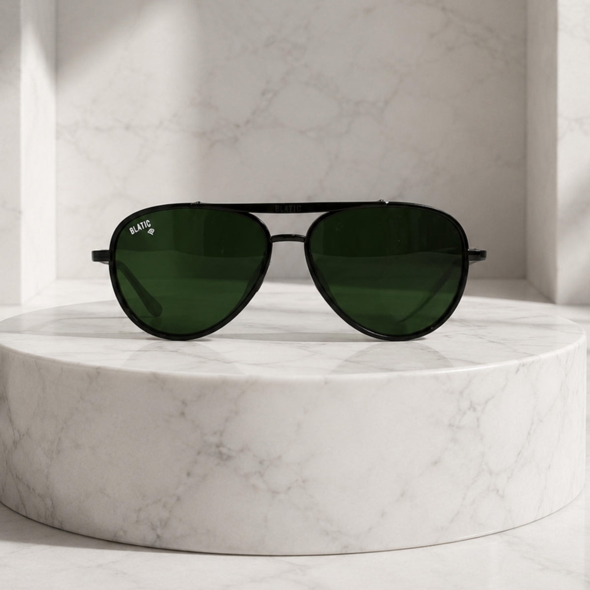 Blatic Aviators + Frame For Prescription (Metal Frame Glass Lens) (BLACK)