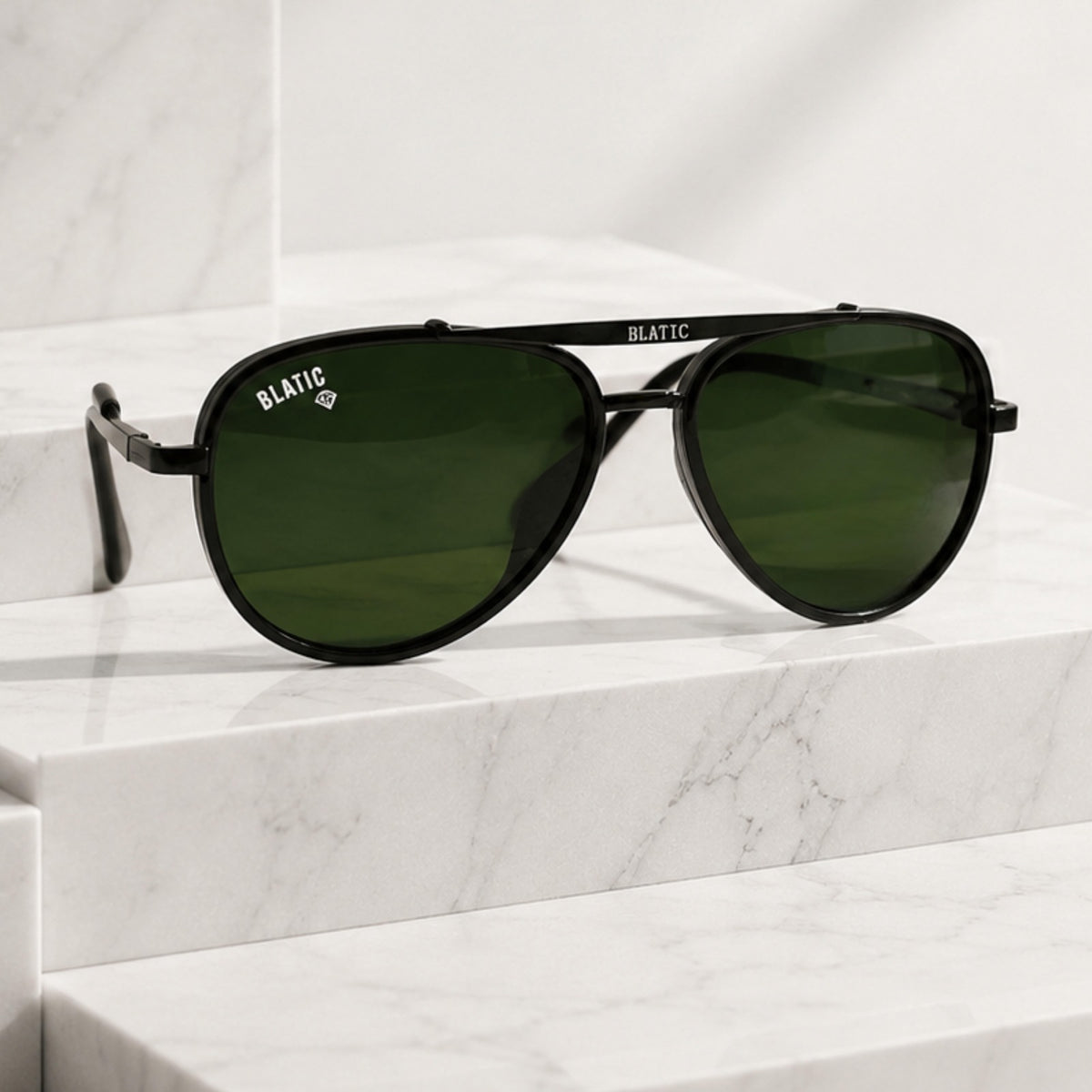 Blatic Aviators + Frame For Prescription (Metal Frame Glass Lens) (BLACK)