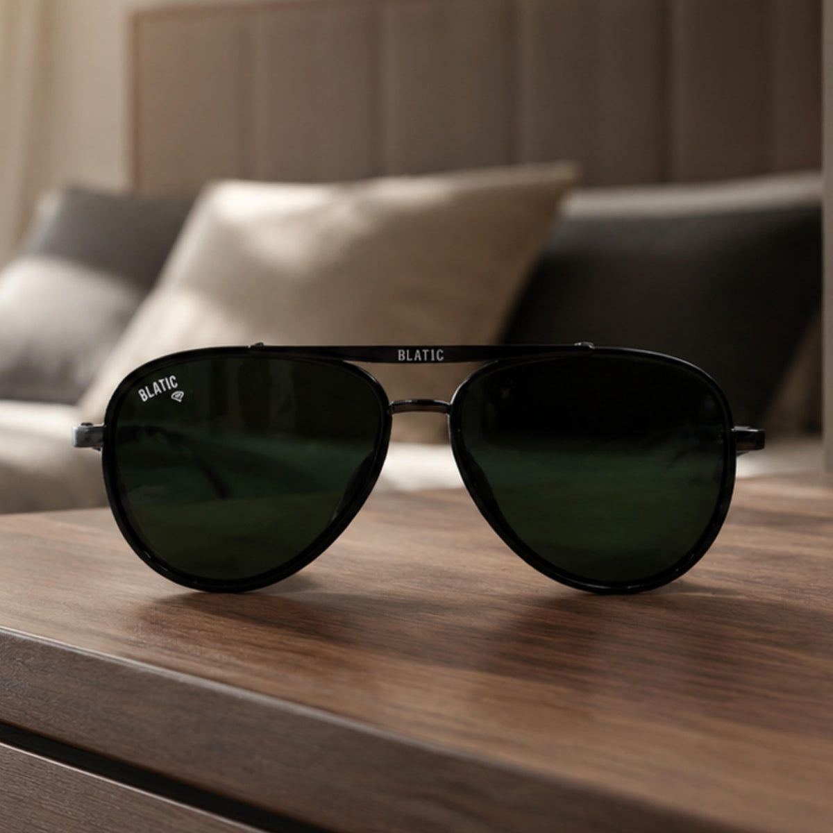 Blatic Aviators + Frame For Prescription (Metal Frame Glass Lens) (BLACK)
