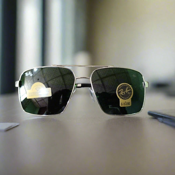 Rayban Square Design + Frame For Nazar [SILVER]
