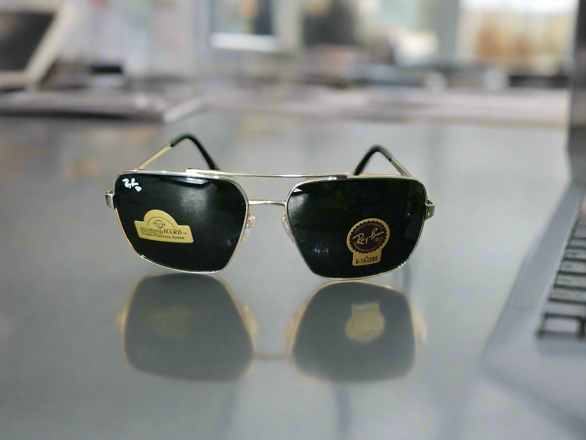 Rayban Square Design + Frame For Nazar [SILVER]