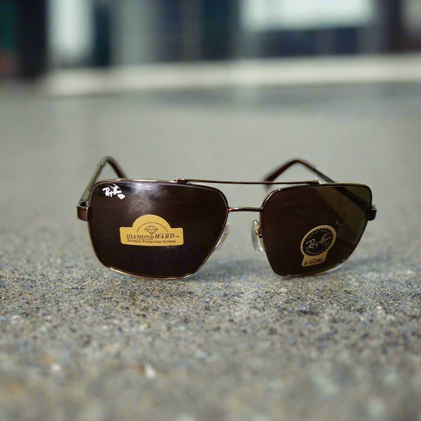 Rayban Square Design + Frame For Nazar [BROWN]