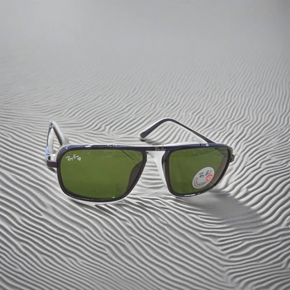 RAYBAN GREEN GLASSES WITH BLACK METAL FRAME (RB4413-64-14-145) ORIGINAL SHADES