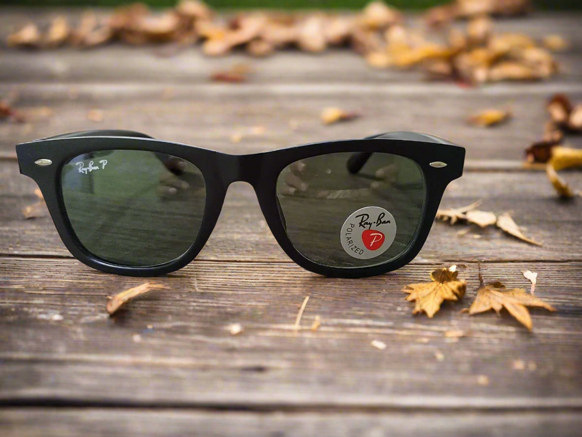 Rayban Wayfarer Polished + Frame For Nazar [GREY POLARIZED GLASS LENSES]