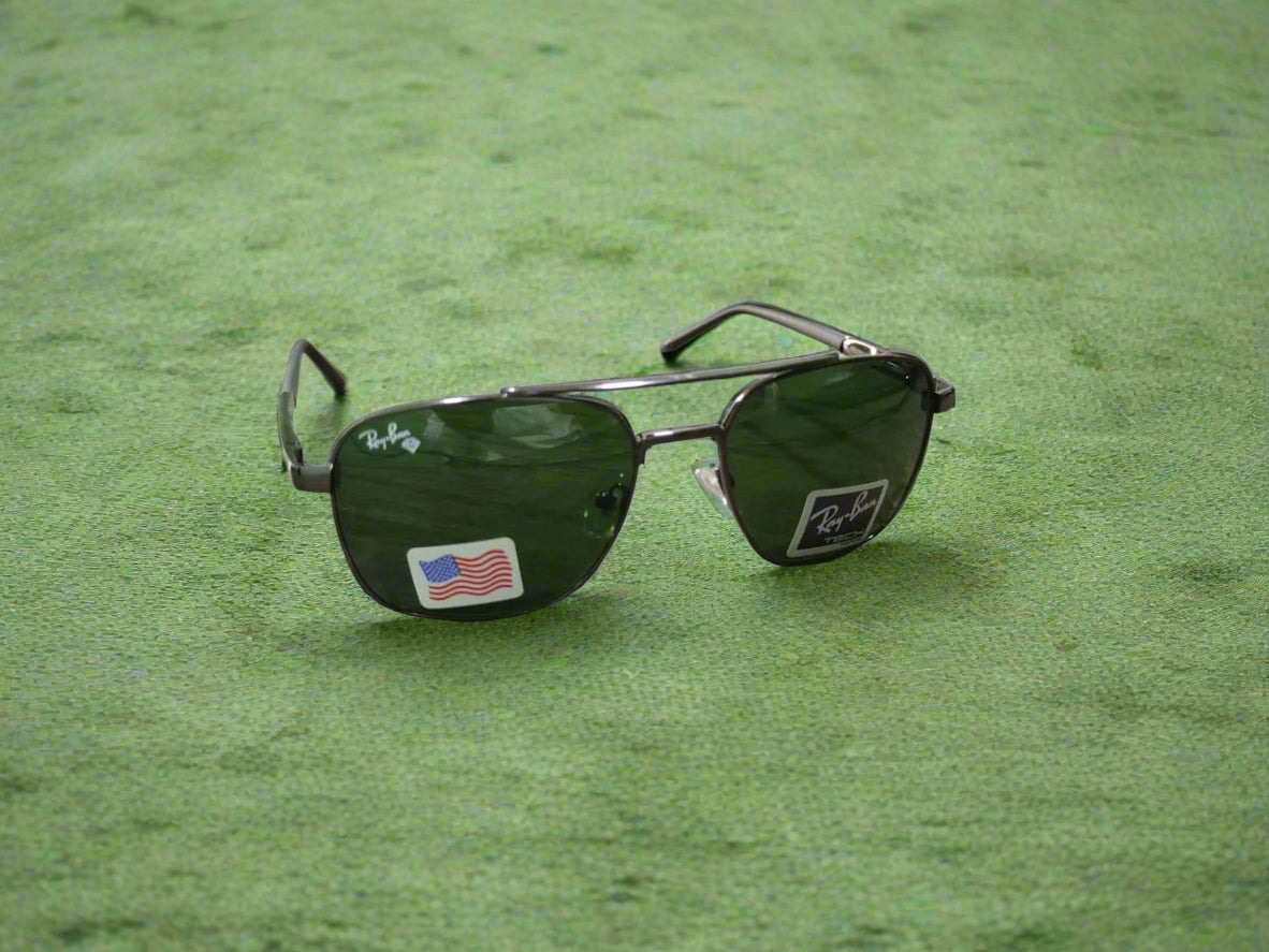 Rayban Pilot Aviators + Rubber Temple + Frame for Optics [BLACK]