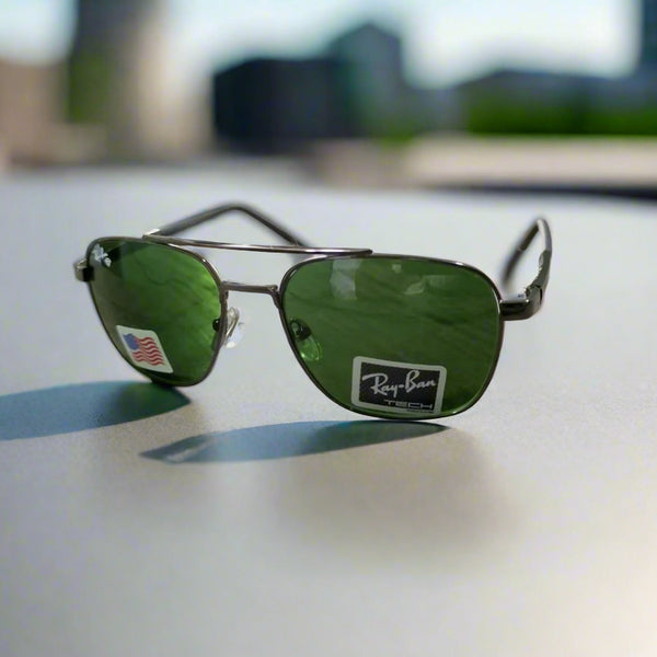 Rayban Pilot Aviators + Rubber Temple + Frame for Optics [BLACK]