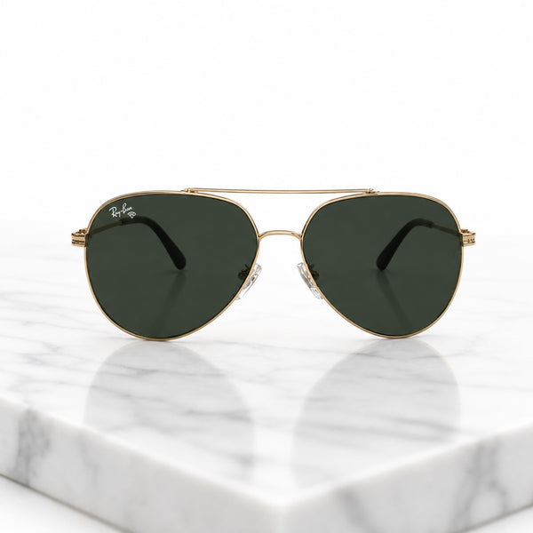 Rayban Classic Aviators (Metal Frame Glass Lens) (Golden)