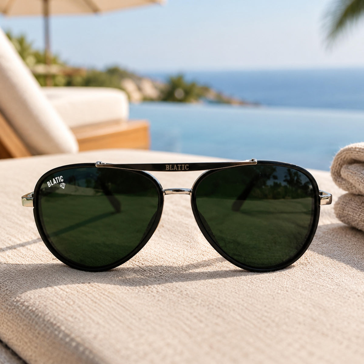 Blatic Aviators + Frame For Prescription (Metal Frame Glass Lens) (SILVER)