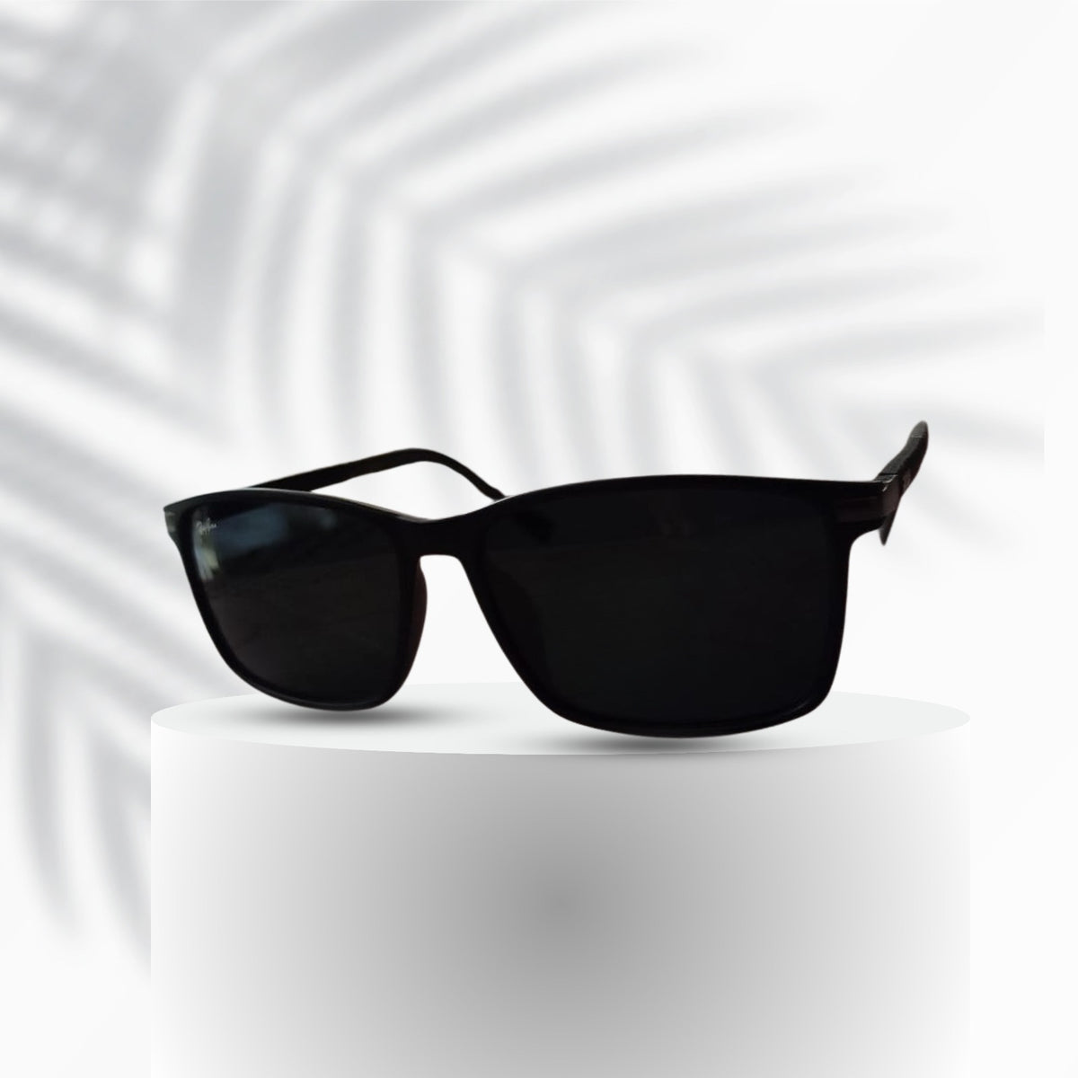 Rayban Square Design + Frame for Prescription (Matt Finish Black Frame - Black Glass Lenses)