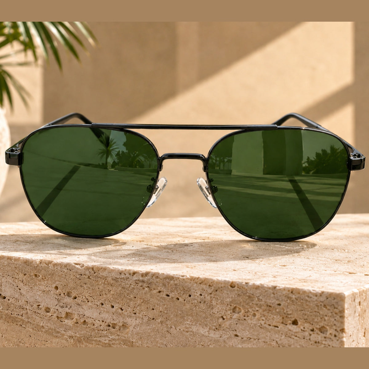 Rayban Pilot Aviators + Rubber Temple + Frame for Optics [BLACK]