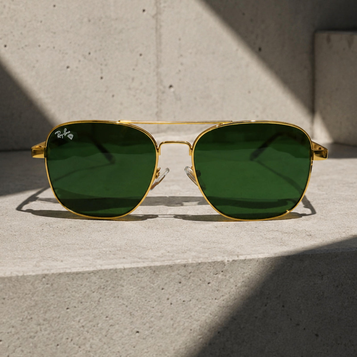 Rayban Pilot Aviators + Rubber Temple + Frame for Optics [GOLDEN]