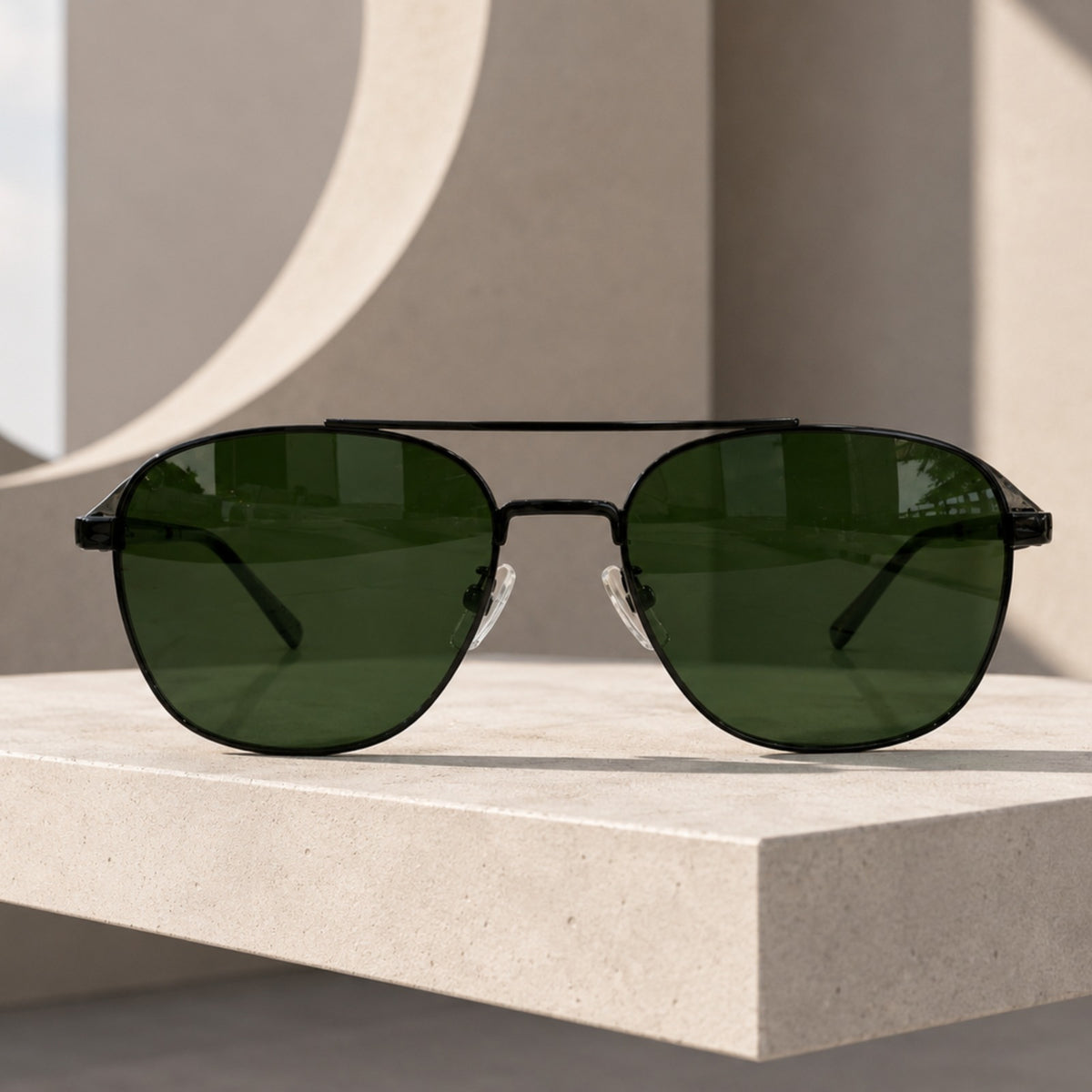 Rayban Pilot Aviators + Rubber Temple + Frame for Optics [BLACK]