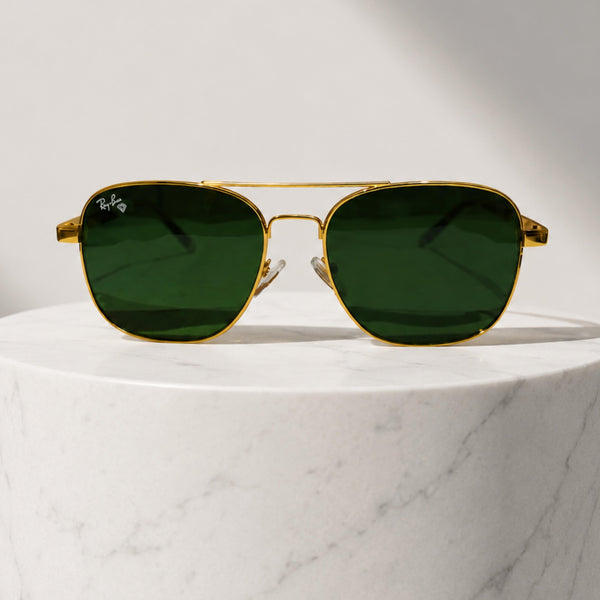Rayban Pilot Aviators + Rubber Temple + Frame for Optics [GOLDEN]