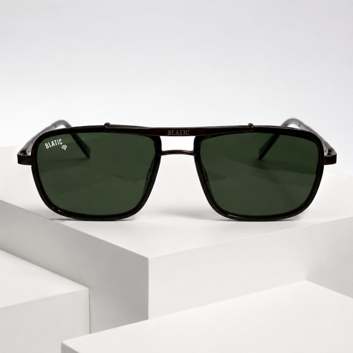 Blatic Square Design + Frame For Optics (Metal Frame Glass Lens)