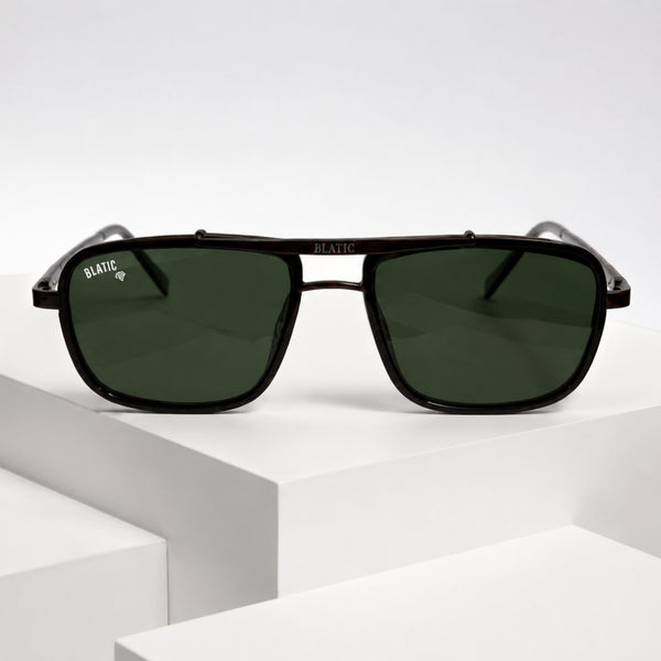 Blatic Square Design + Frame For Optics (Metal Frame Glass Lens)