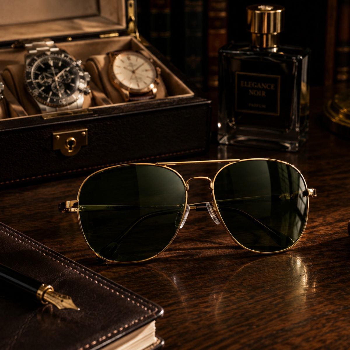 Rayban Pilot Aviators + Rubber Temple + Frame for Optics [GOLDEN]