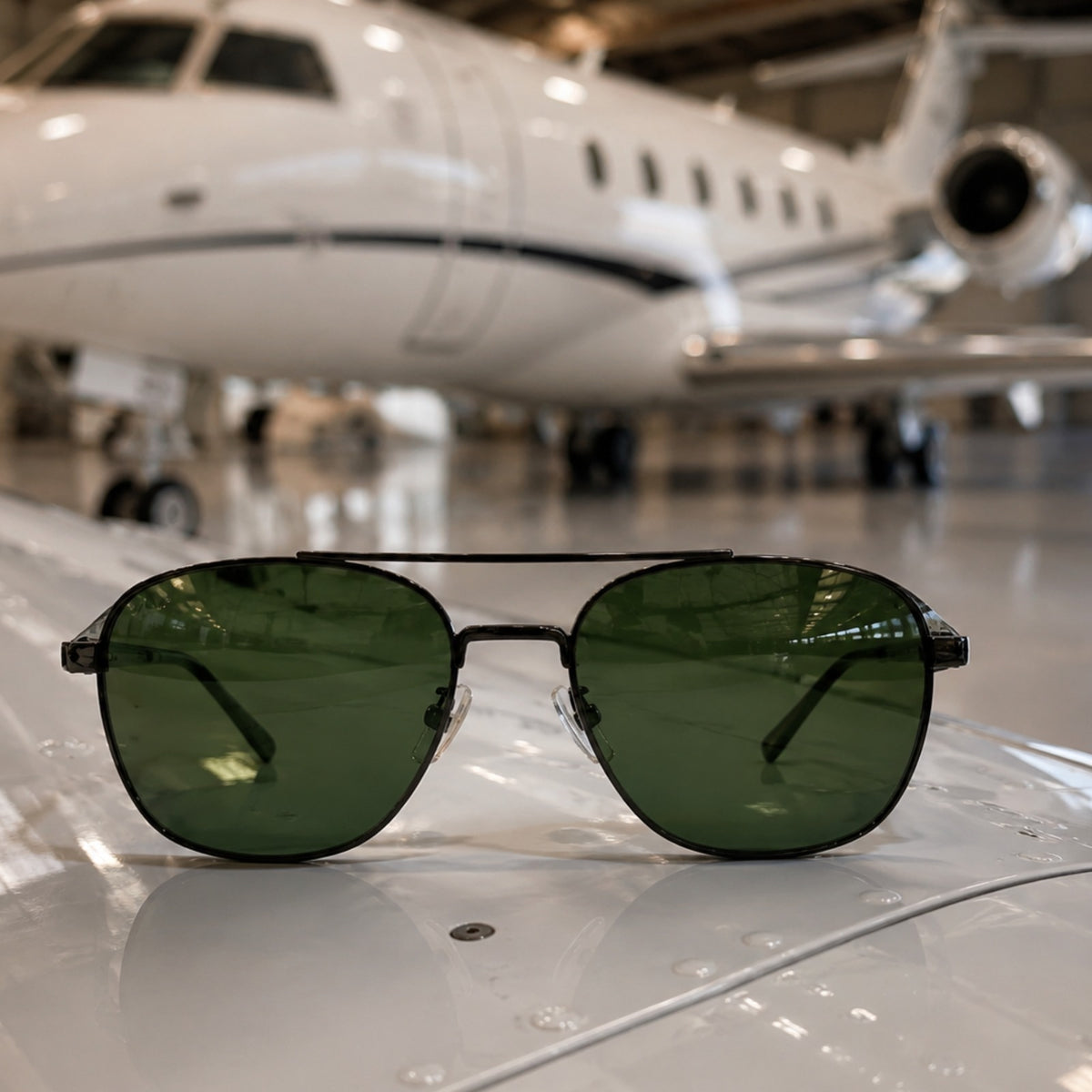 Rayban Pilot Aviators + Rubber Temple + Frame for Optics [BLACK]