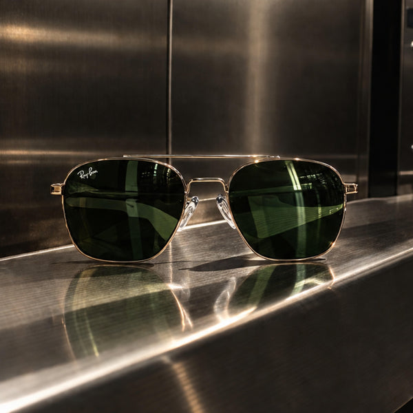 Rayban Pilot Aviators + Rubber Temple + Frame for Optics [SILVER]