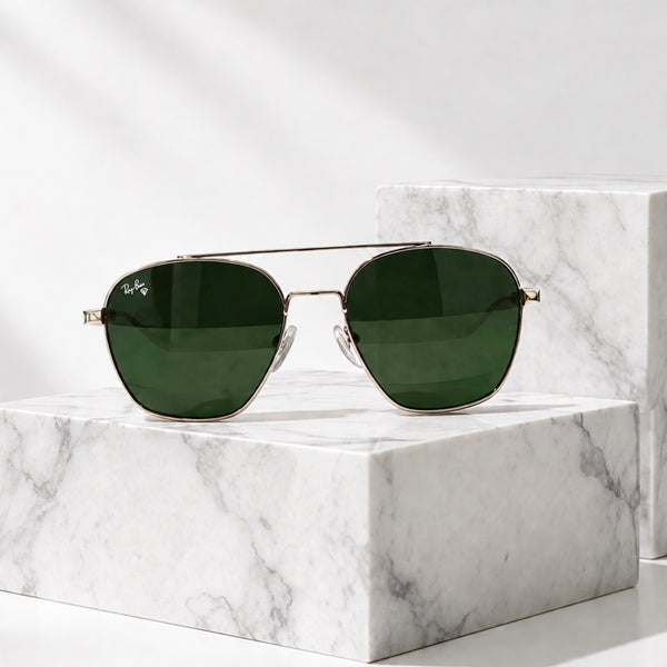 Rayban Pilot Aviators + Rubber Temple + Frame for Optics [SILVER]