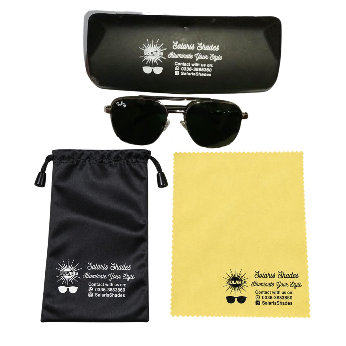 Rayban Pilot Aviators + Rubber Temple + Frame for Optics [SILVER]
