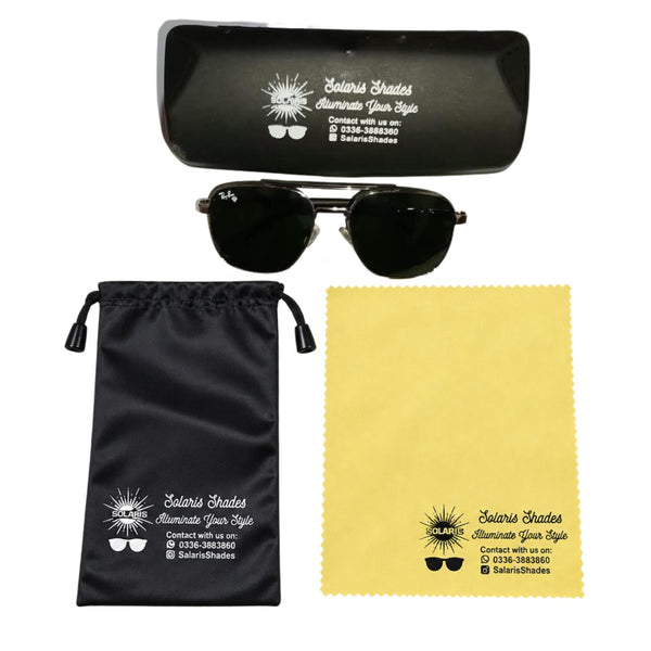 Rayban Pilot Aviators + Rubber Temple + Frame for Optics [SILVER]